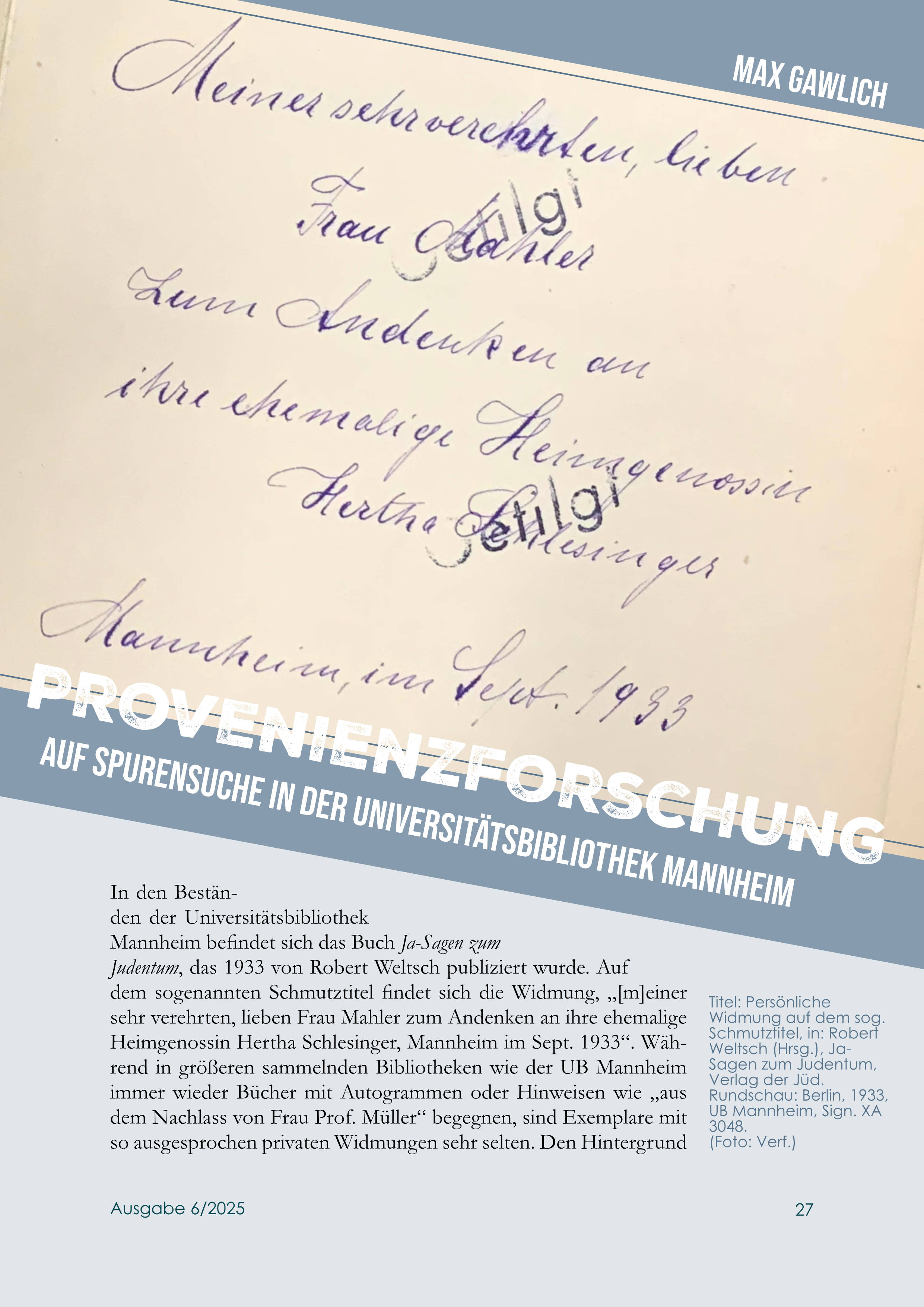 Titelseite des Beitrags