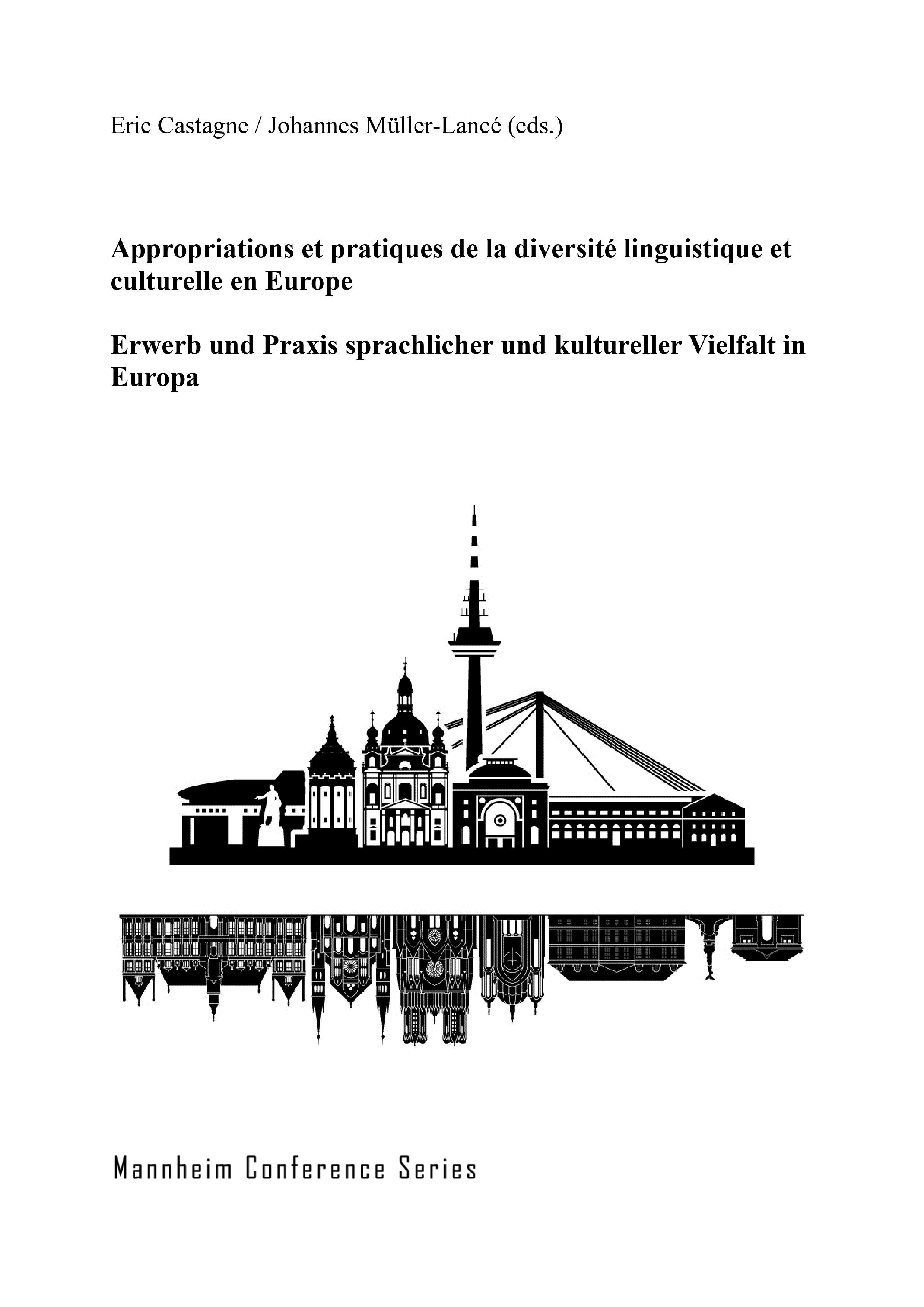Titelseite des Buches zeigt die Skyline von Mannheim und Reims. Zusätzlich beinhaltet sie den Titel, die Namen der Herausgeber sowie den Namen der Konferenzreihe.